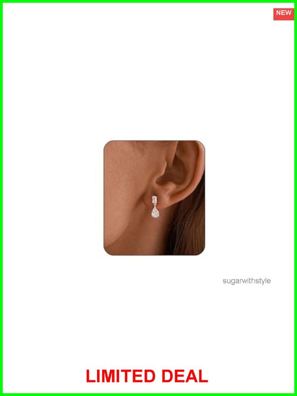 Dangle Drop Gold Earrings Women Prom CZ Wedding Jewelry Gifts
